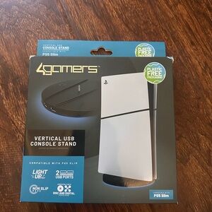 4Gamers - Vertical Console Stand - PS5 Slim - Black